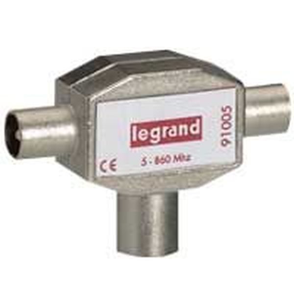 Répartiteur Télévision Blindé 1 Entrée Femelle 2 Sorties Mâl legrand 091005