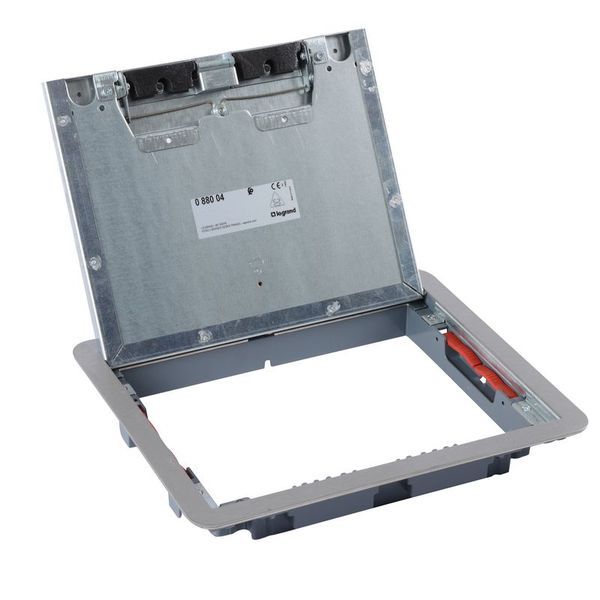 Cadre + Couvercle Boite Standard Metal Finition Inox 12/18M legrand 088004