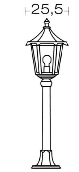 Monaco - lant.+mat ip43 ik02, vert, e27 100w max., lampe non incl., ha - 3047