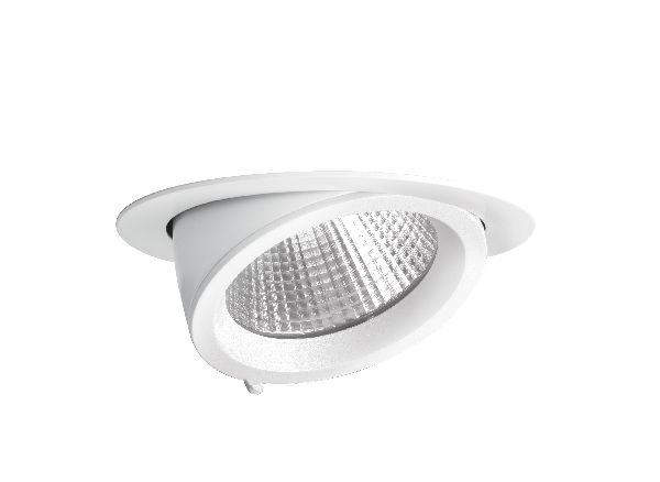 Randy 3 - downlight rond, orientable, blanc, 70°, led intég 34w 4000k - 50125