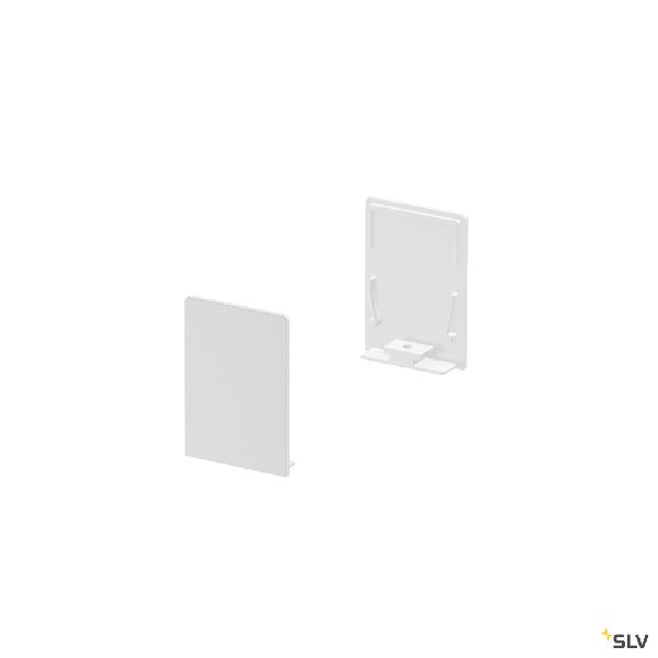 GRAZIA 20, embouts hauts pour profil standard strié, 2 pcs., blanc 1000569