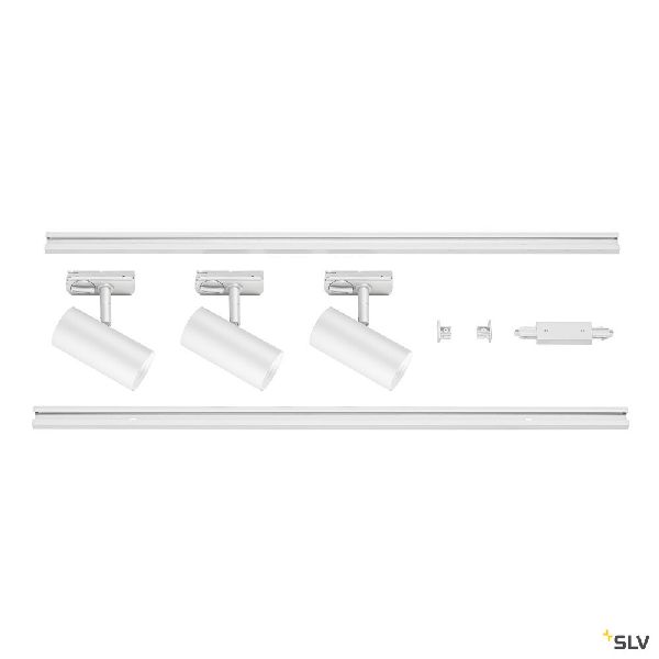 NOBLO SPOT, kit rail 1 allumage, intérieur, blanc, LED, 22,5W, 2700K, 3 spots, 2 1002611