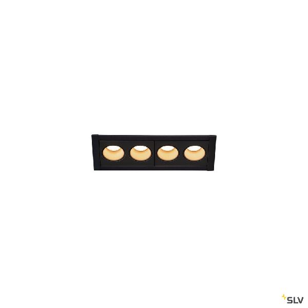 MILANDOS 4, encastré de plafond intérieur, noir, LED, 8W, 2700K 1005407