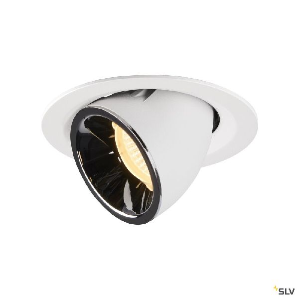 NUMINOS® GIMBLE M, encastré de plafond int, 40°, blanc/chrome, LED, 17,5W, 3000K 1005953
