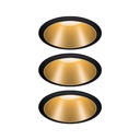 Kit ENC Cole Coin 3StepDim rd fixe LED 3x6W 2700K 230V noir/doré dép/Syn