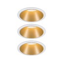 Kit ENC Cole Coin 3StepDim rd fixe LED 3x6,5W 2700K 230V blanc/doré dép/Syn