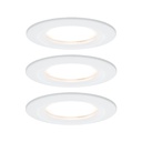 Kit ENC Nova Coin rond fixe LED 3x6W 2700K 230V blanc dépoli/Alu