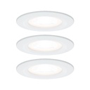 Kit enc Nova rd fixe LED IP44 3 nivgrad 3x6,5W 230V GU10 51mm Blanc dépoli/Alu