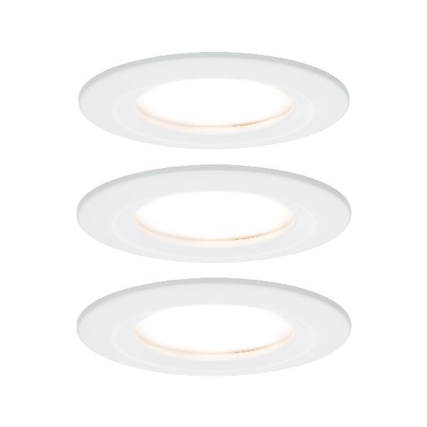 Kit encastrés Premium Coin Slim rond fix e LED 3x6W 2700K 230V 51mm Bl Dép/Alu