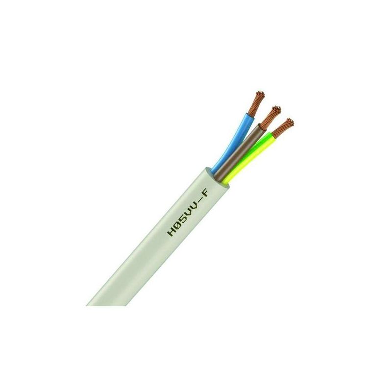 Câble Électrique Souple H05 VV-F Blanc 3G2.5 - Prix au m