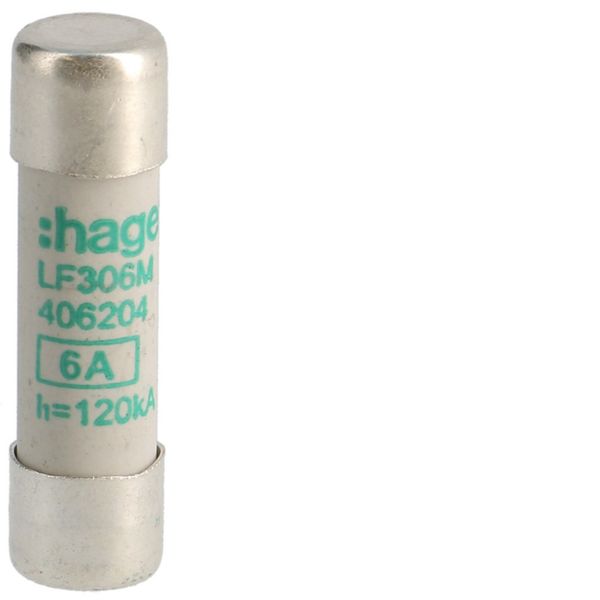 Cartouche Fusible cylindrique 10x38mm aM 6A 500V AC 120kA LF306M