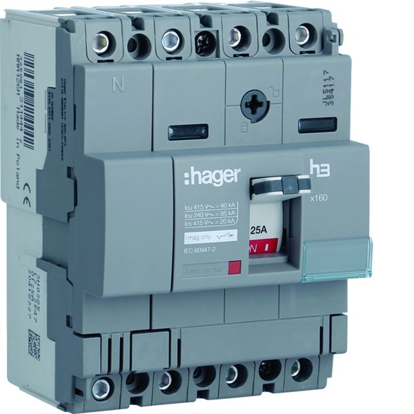 Disjoncteur Boitier Moulé h3 x160 MAG (ICB) 4P4D In125A Icu40kA à cage HNA126M
