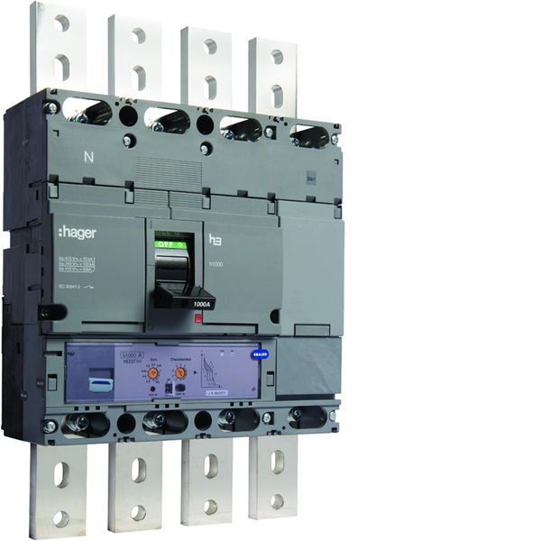 Disjoncteur Boitier Moulé h3 h1000 LSI 4P In1000A Icu70kA à plage HEE971H