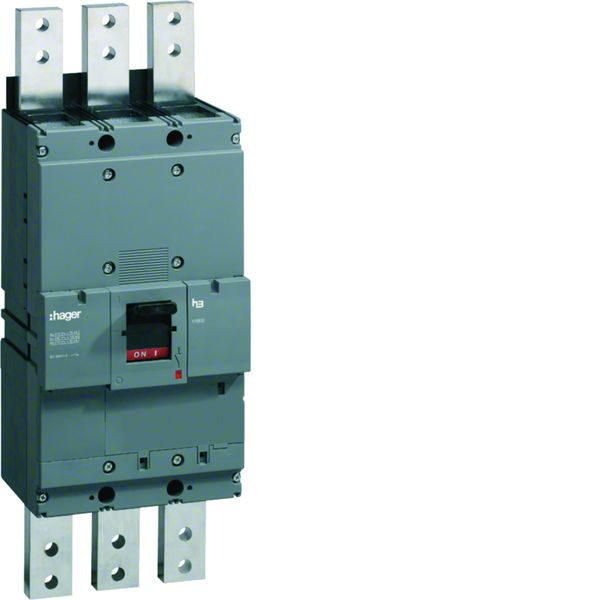 Interrupteur à déclenchement libre boitier moulé h3 h1600 3P In1250A à plage HCF980H