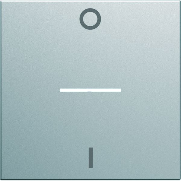 Enjoliveur Gallery interrupteur marquage 0-1 à voyant 2 modules, finition Titane WXD013T