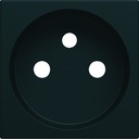 Enjoliveur Gallery prise de courant à puits 2P+T, finition Nuit WXD100N