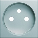 Enjoliveur Gallery prise de courant à puits 2P+T, finition Titane WXD100T