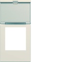 Enjoliveur Gallery prise RJ45 avec porte étiquette 1 module, finition Dune WXD205D