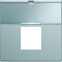 Enjoliveur Gallery prise RJ45 avec porte étiquette 2 modules, finition Titane WXD206T