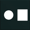 Enjoliveur Gallery prise TV + RJ45 2 modules, finition Night WXD240N