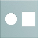 Enjoliveur Gallery prise TV + RJ45 2 modules, finition Titane WXD240T