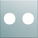 Enjoliveur Gallery prise TV + FM 2 modules, finition Titane WXD253T