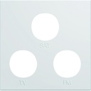 Enjoliveur Gallery prise TV + FM + SAT 2 modules, finition Pure WXD256B