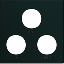 Enjoliveur Gallery prise TV + FM + SAT 2 modules, finition Night WXD256N