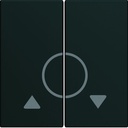 Enjoliveur Gallery volet roulant bouton poussoir 2 modules , finition Night WXD301N