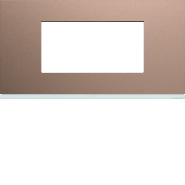 Plaque de finition Gallery 4 modules Rosé entraxe 71 mm WXP0504