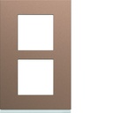 Plaque de finition Gallery 2 postes Rosé verticale entraxe 57 mm WXP0522