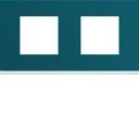 Plaque de finition Gallery 2 postes Peacock horizontale entraxe 71 mm WXP0812