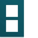 Plaque de finition Gallery 2 postes Peacock verticale entraxe 57 mm WXP0822