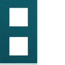 Plaque de finition Gallery 2 postes Peacock verticale entraxe 71 mm WXP0842