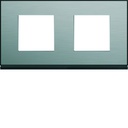 Plaque de finition Gallery 2 postes Acier horizontale entraxe 71 mm WXP2112