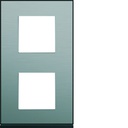 Plaque de finition Gallery 2 postes Acier verticale entraxe 71 mm WXP2142