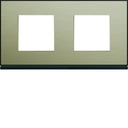 Plaque de finition Gallery 2 postes Bronze horizontale entraxe 71 mm WXP2212