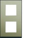 Plaque de finition Gallery 2 postes Bronze verticale entraxe 71 mm WXP2242