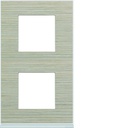 Plaque de finition Gallery 2 postes Latté verticale entraxe 71 mm WXP2542