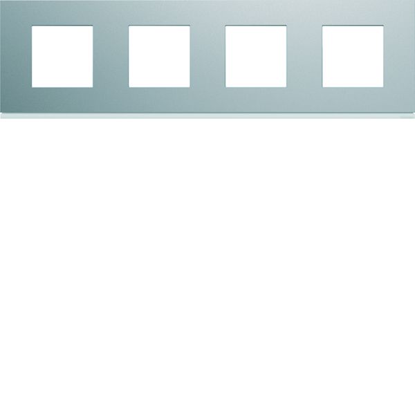 Plaque de finition Gallery 4 postes horizontale Titane entraxe 71 mm WXP0114