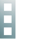 Plaque de finition Gallery 3 postes verticale Titane entraxe 71 mm WXP0143