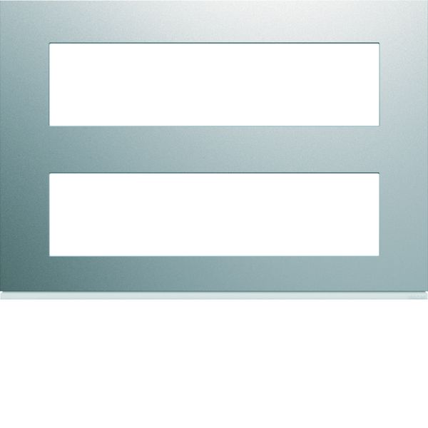 Plaque de finition Gallery 16 modules Titane entraxe 71 mm WXP0196