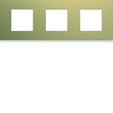 Plaque de finition Gallery 3 postes horizontale Champagne entraxe 71 mm WXP0413