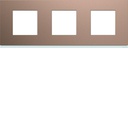 Plaque de finition Gallery 3 postes horizontale Rosé entraxe 71 mm WXP0513