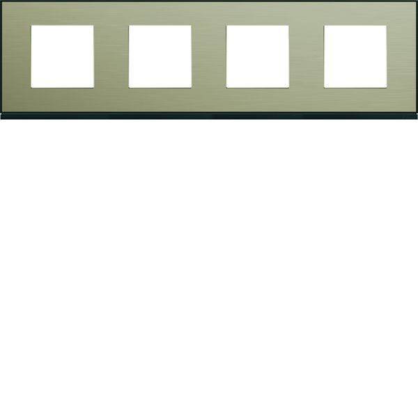 Plaque de finition Gallery 4 postes horizontale Bronze entraxe 71 mm WXP2214