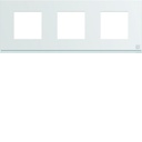 Plaque de finition Gallery 3 postes horizontale Antibactérien entraxe 71 mm WXP9913