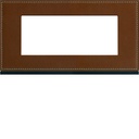 Plaque de finition Gallery 5 modules Coffee leather entraxe 71 mm WXP4905