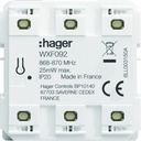 Emetteur radio mural, gallery, quicklink, plat, pile plate, 2 postes WXF092