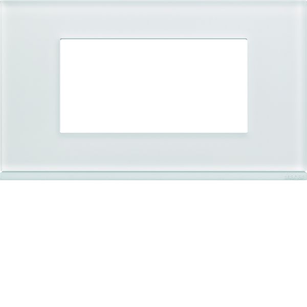 Plaque de finition Gallery 4 modules Moon glass entraxe 57 mm WXP4034