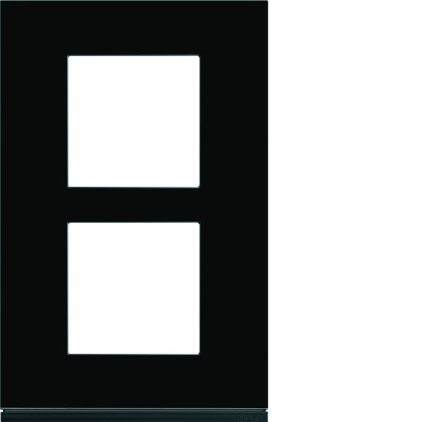 Plaque de finition Gallery 2 poste Midnight glass entraxe 57 mm WXP4122